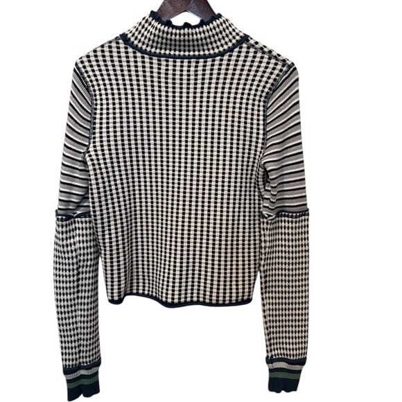 Free People WE THE FREE  Mock Neck Long Sleeve Sweater Womens M Academia Preppy - Picture 4 of 8